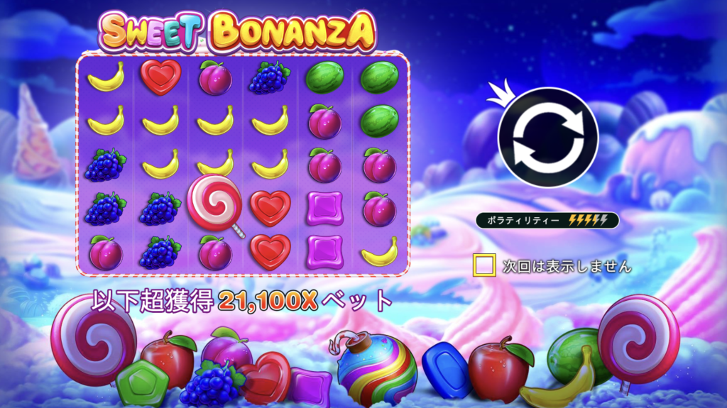 【スロット】Sweet Bonanza(スイートボナンザ)